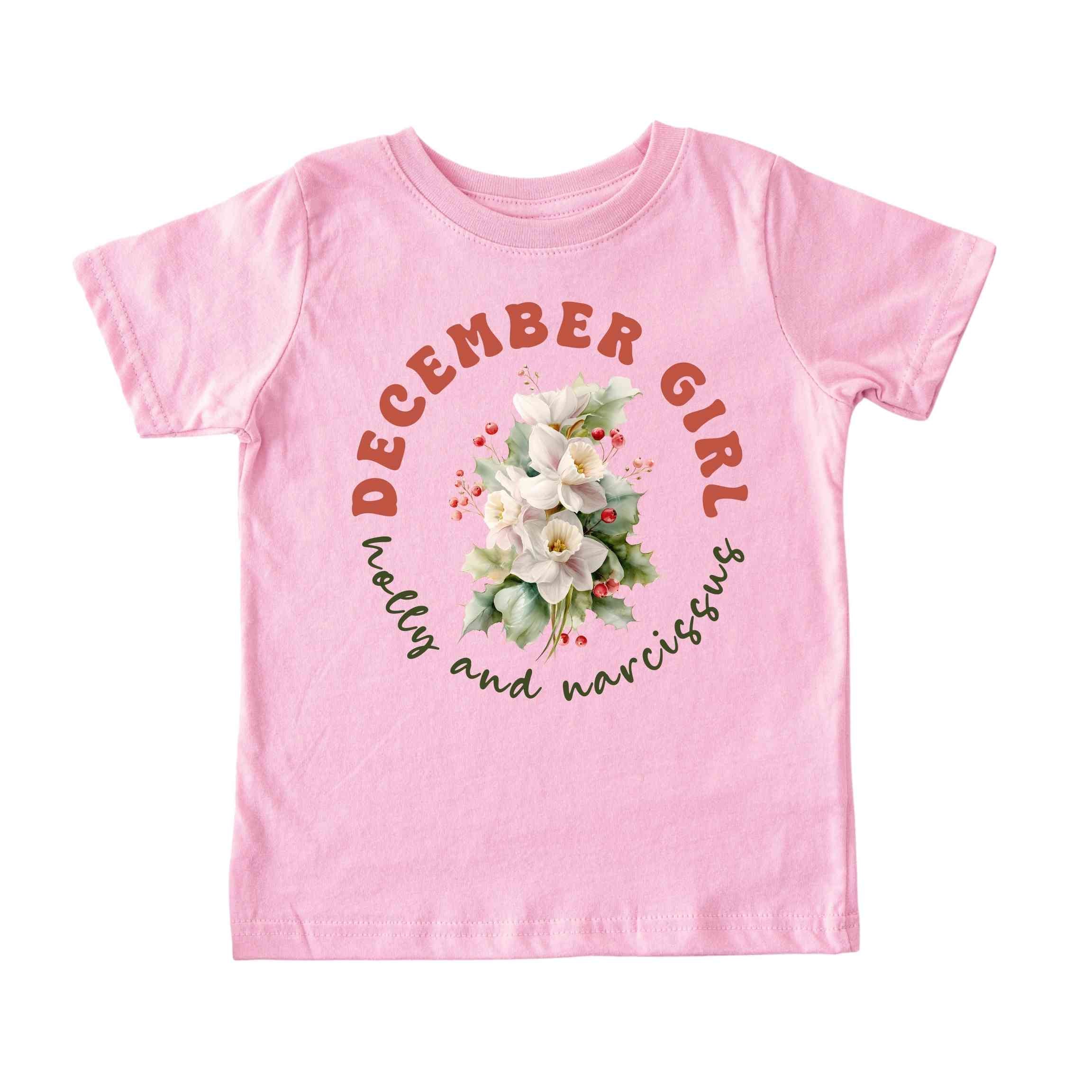 December Girl Birth Flowers (Bouquet) Tee - Toddlers
