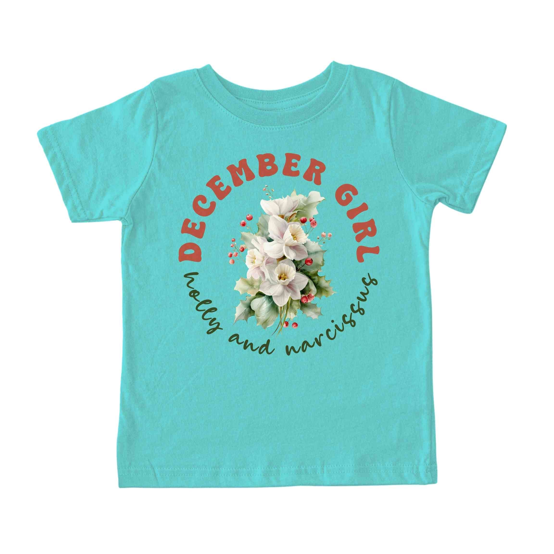 December Girl Birth Flowers (Bouquet) Tee - Toddlers