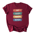 Eat. No Sleep. Parent. Repeat Tee - Moms