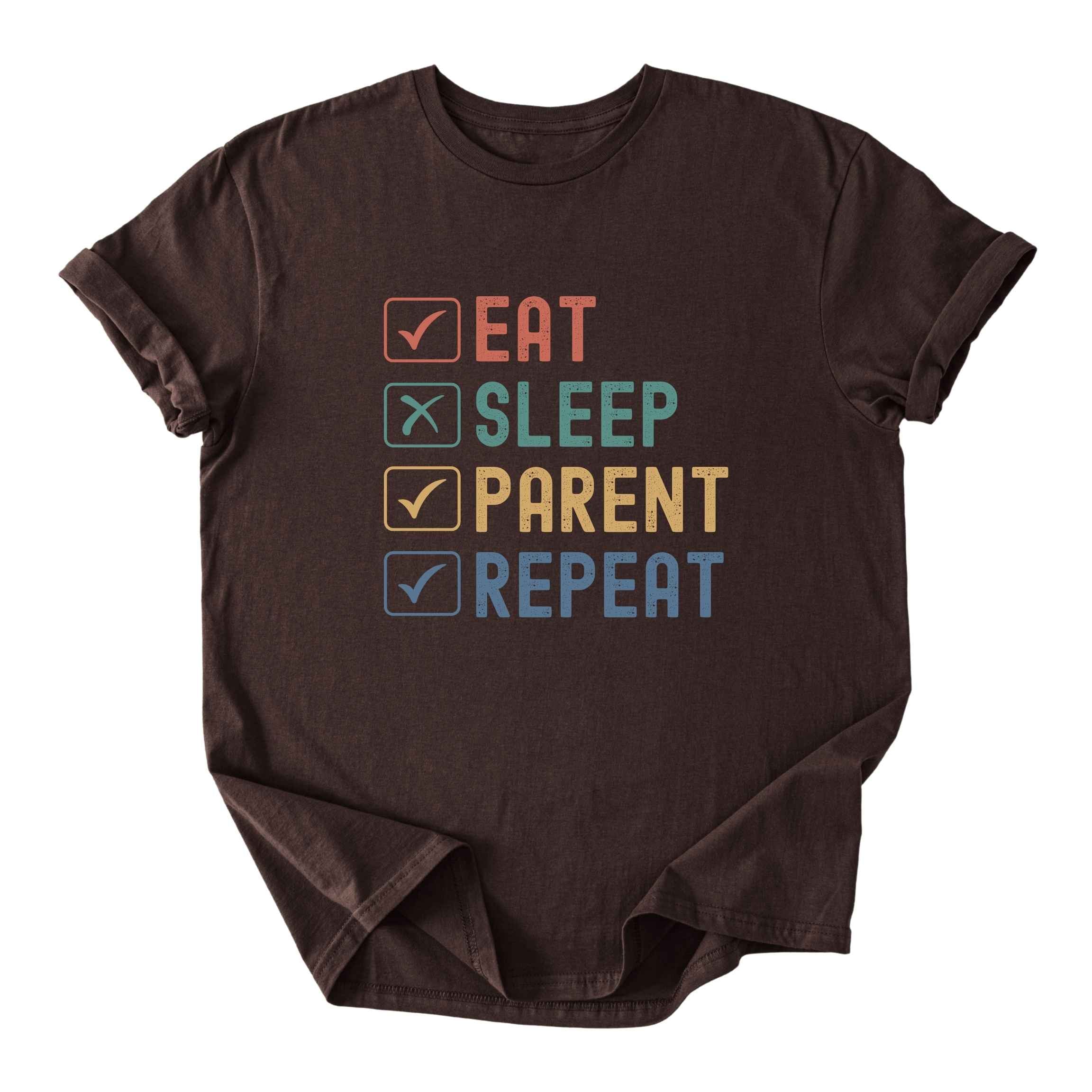 Eat. Sleep. Parent. Repeat Checkboxes Tee - Dads