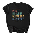 Eat. Sleep. Parent. Repeat With Icons Tee