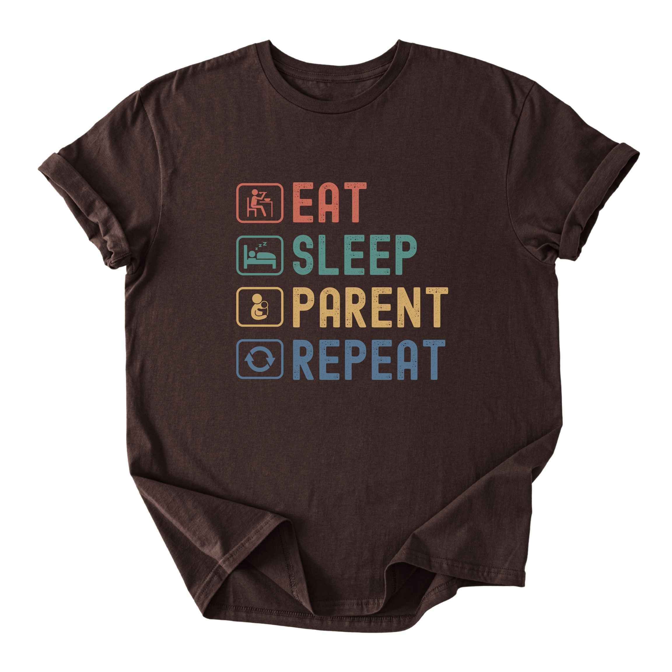 Eat. Sleep. Parent. Repeat With Icons Tee - Dads