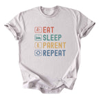 Eat. Sleep. Parent. Repeat With Icons Tee