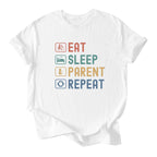 Eat. Sleep. Parent. Repeat With Icons Tee