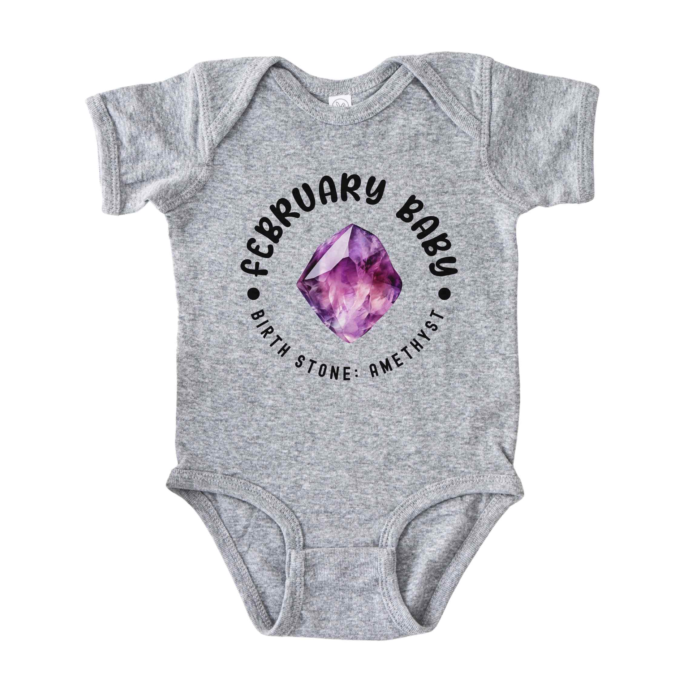 February Baby Birth Stone Bodysuit