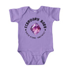February Baby Birth Stone Bodysuit