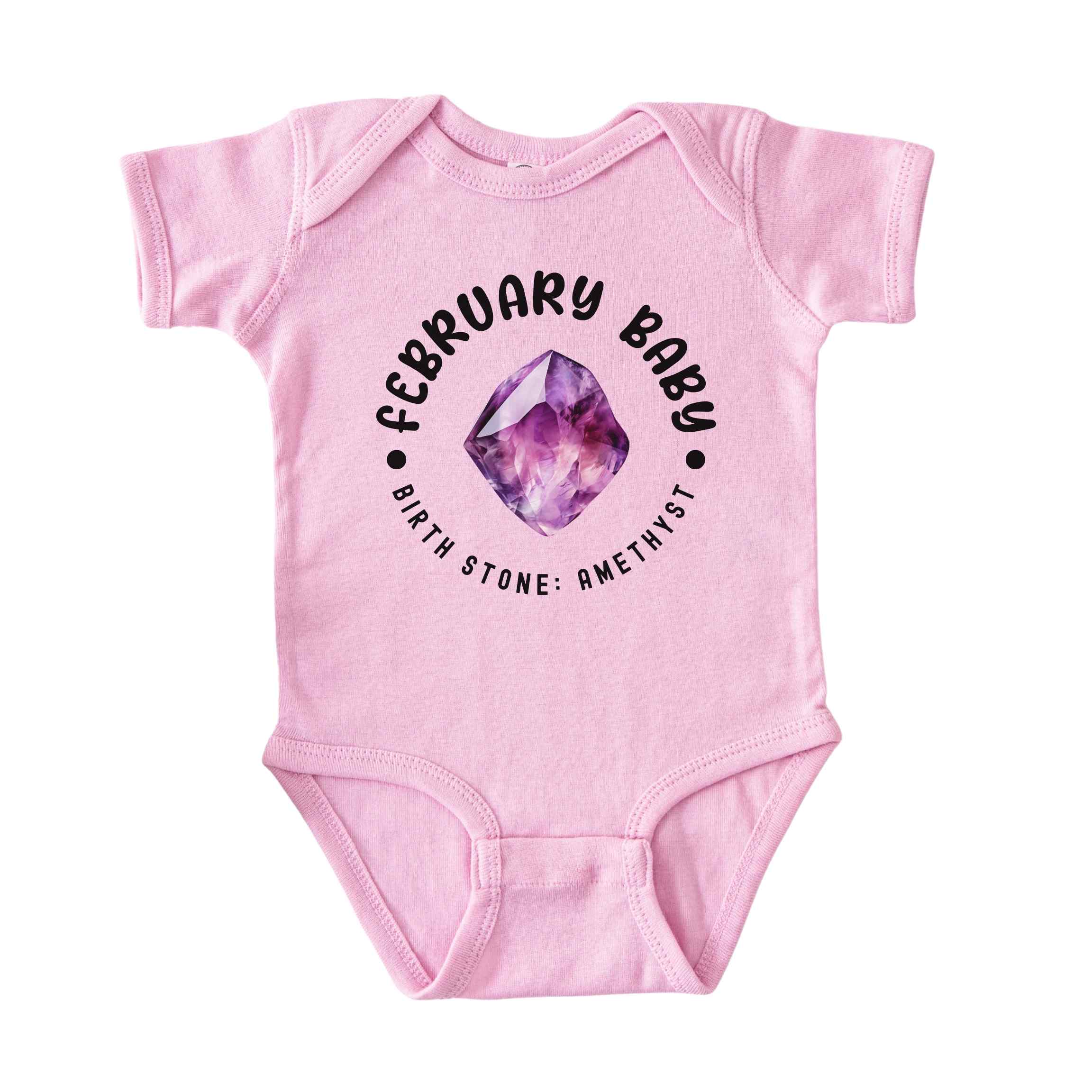 February Baby Birth Stone Bodysuit
