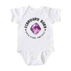 February Baby Birth Stone Bodysuit