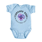 February Baby Main Birth Flower Bodysuit