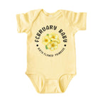 February Baby Alternate Birth Flower Bodysuit