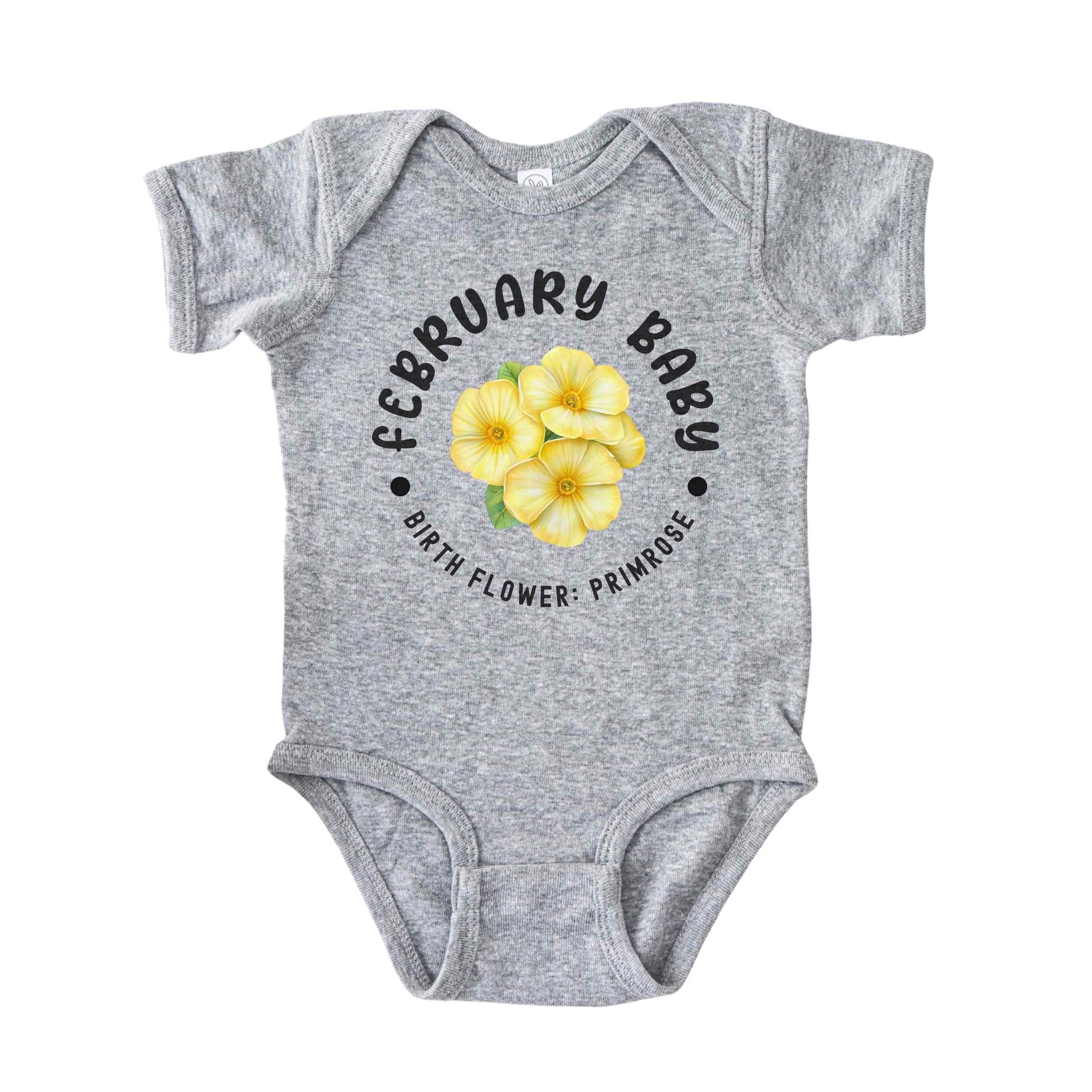 February Baby Alternate Birth Flower Bodysuit