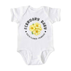 February Baby Alternate Birth Flower Bodysuit