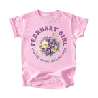 February Girl Birth Flowers (Bouquet) Tee - Kids