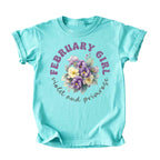 February Girl Birth Flowers (Bouquet) Tee - Kids