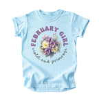 February Girl Birth Flowers (Bouquet) Tee - Kids