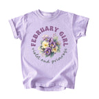 February Girl Birth Flowers (Bouquet) Tee - Kids