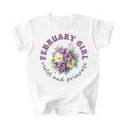 February Girl Birth Flowers (Bouquet) Tee - Kids