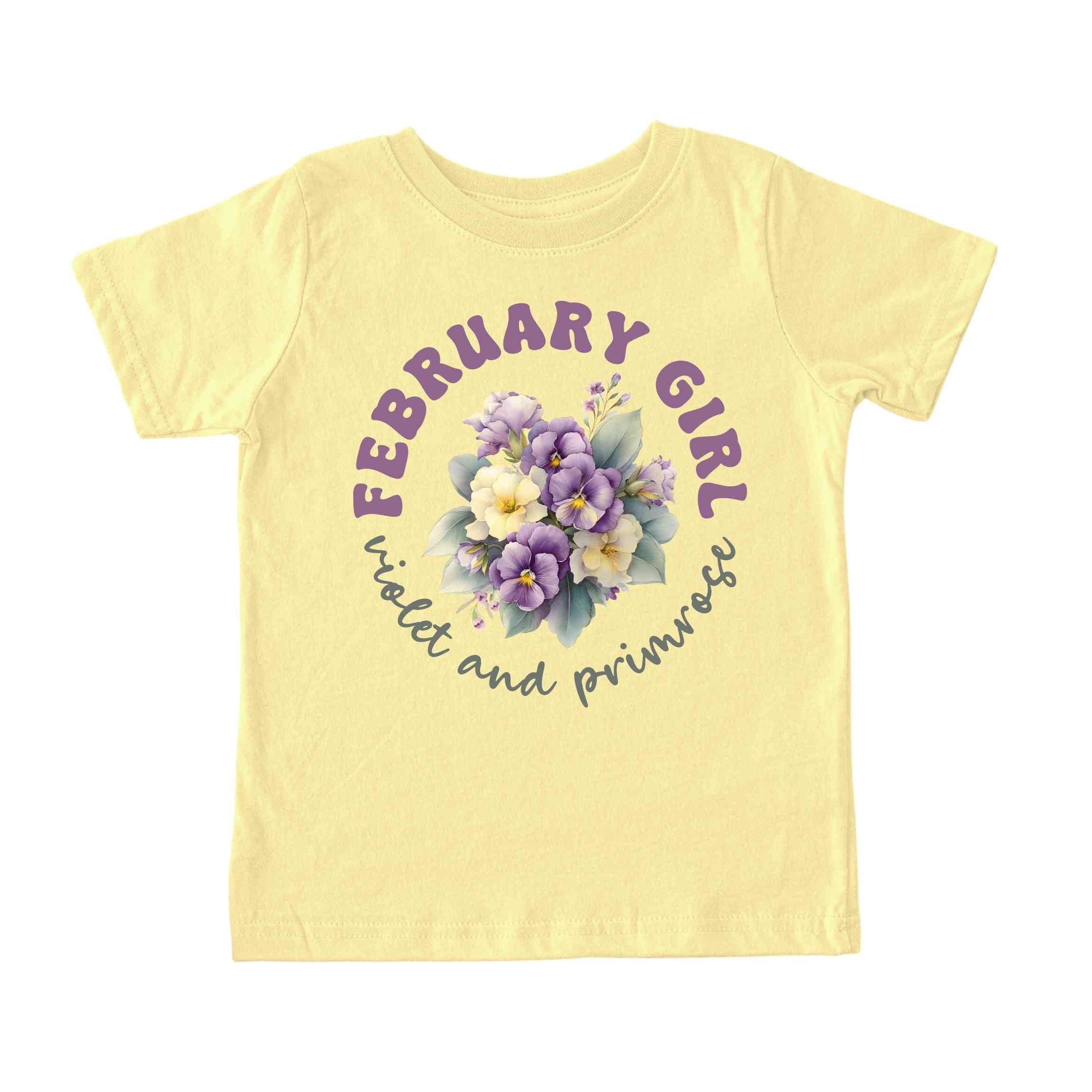 February Girl Birth Flowers (Bouquet) Tee - Toddlers