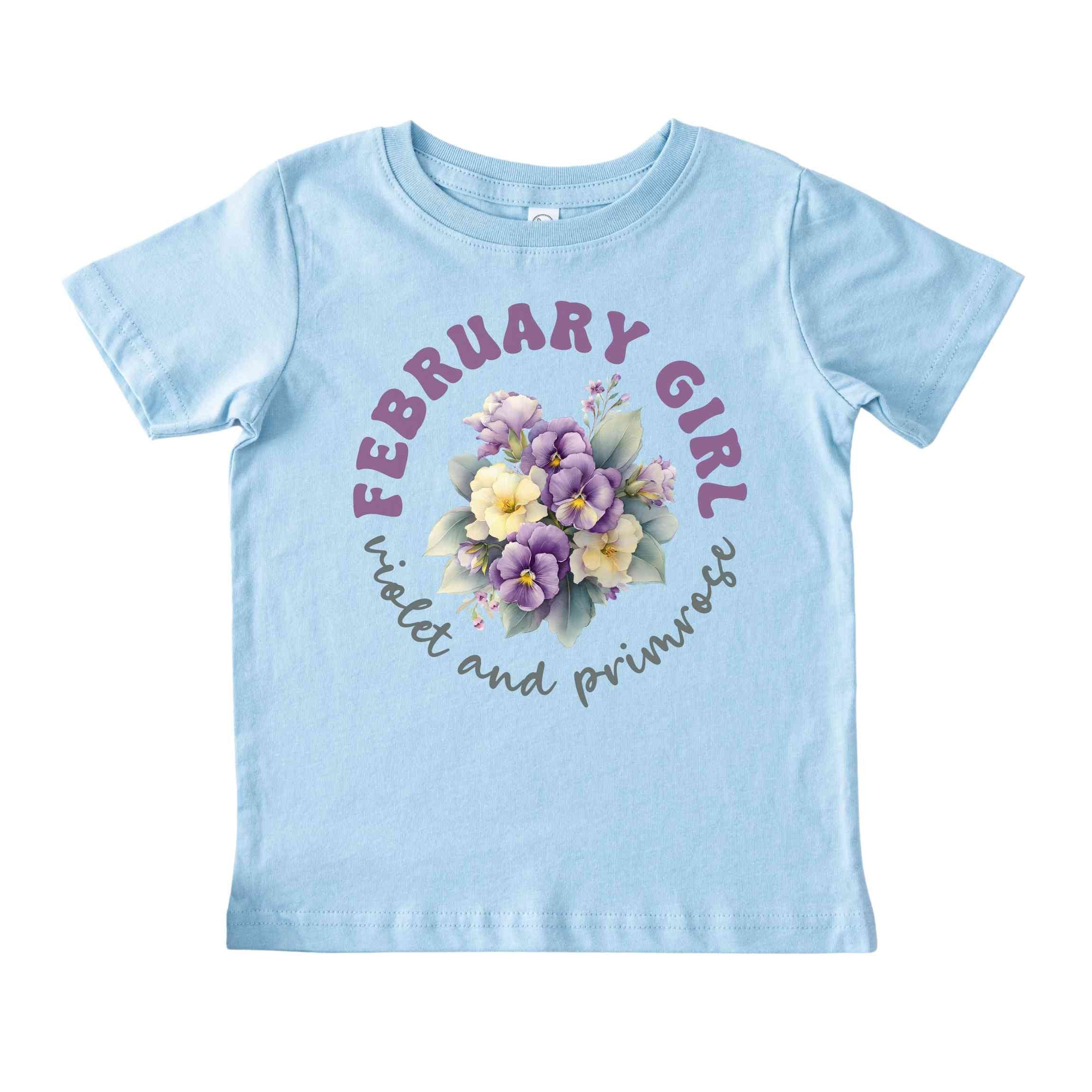 February Girl Birth Flowers (Bouquet) Tee - Toddlers