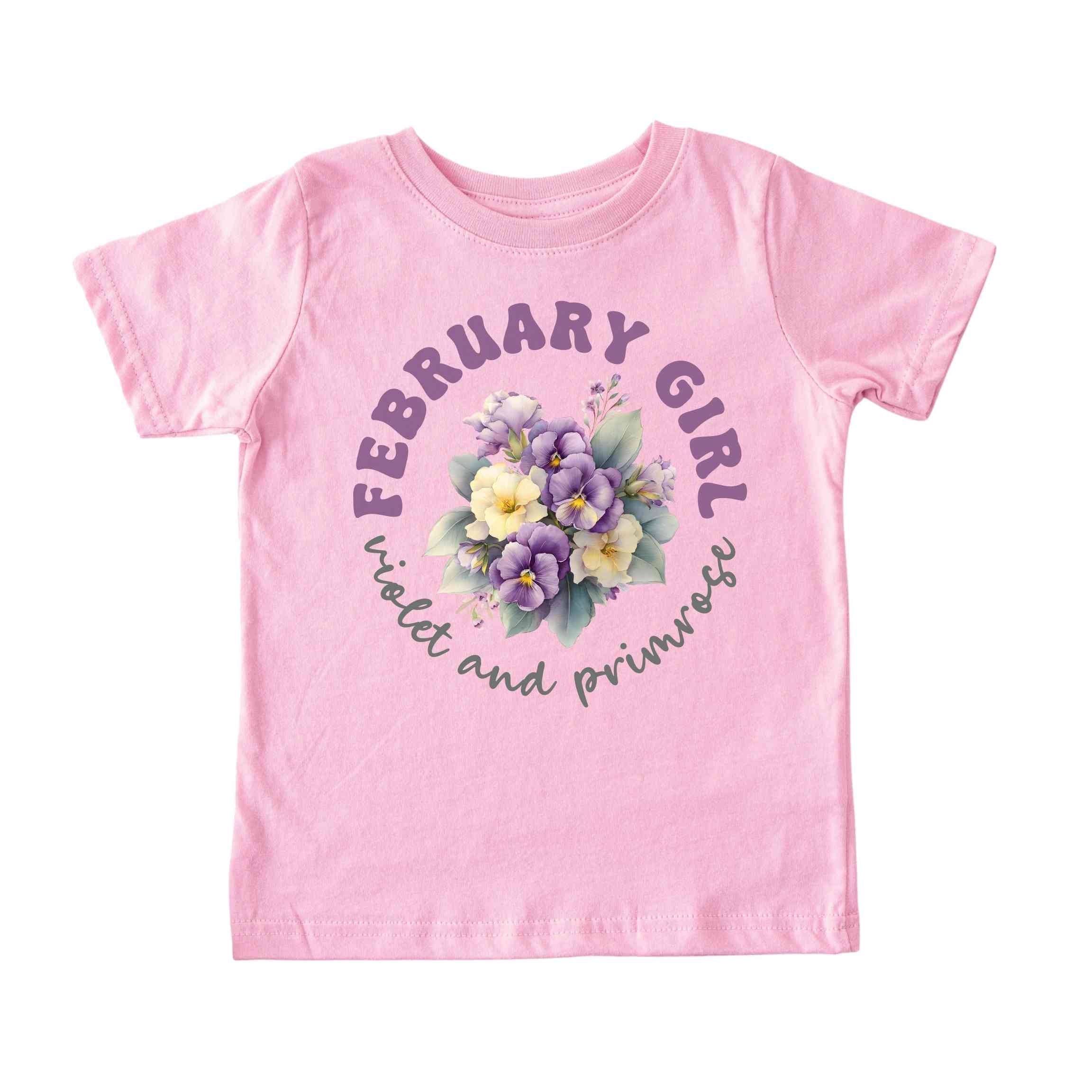 February Girl Birth Flowers (Bouquet) Tee - Toddlers