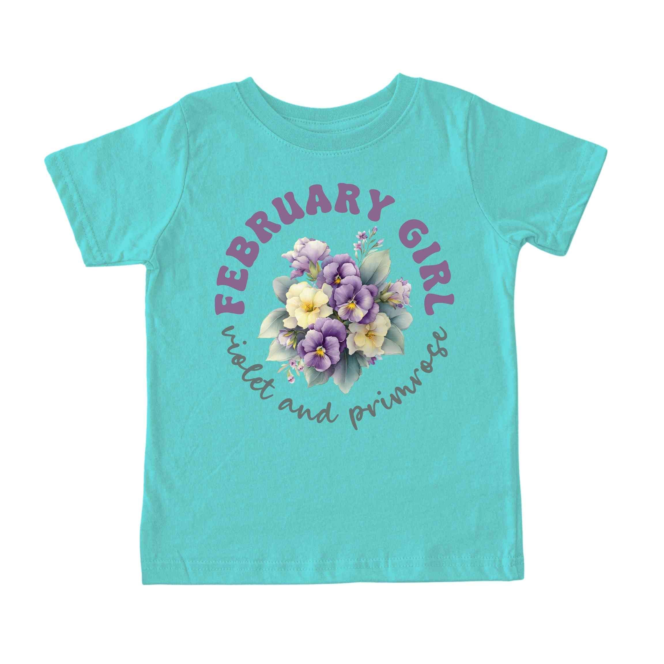 February Girl Birth Flowers (Bouquet) Tee - Toddlers