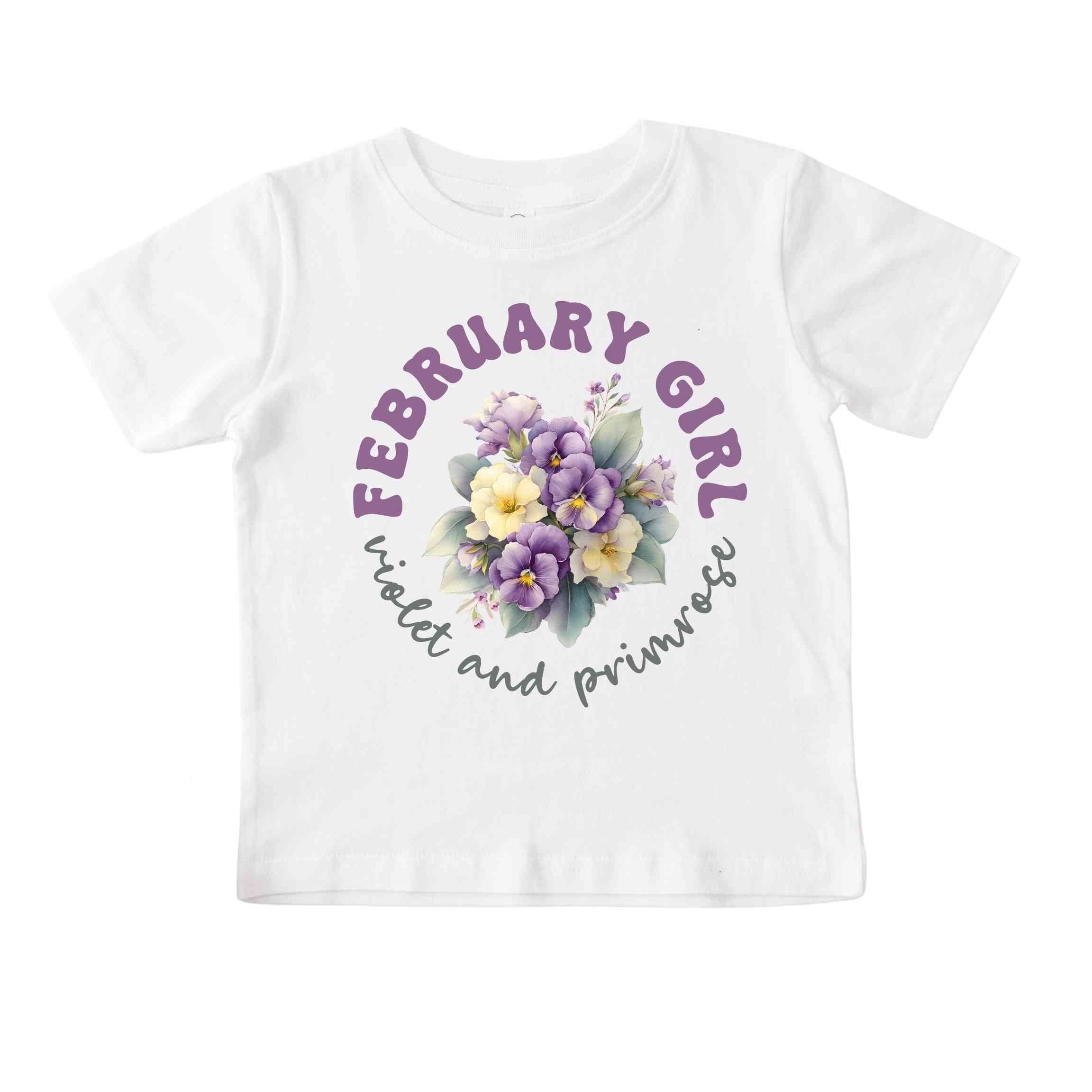 February Girl Birth Flowers (Bouquet) Tee - Toddlers
