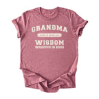 Grandma (Wisdom Wrapped in Hugs) Tee