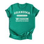 Grandma (Wisdom Wrapped in Hugs) Tee