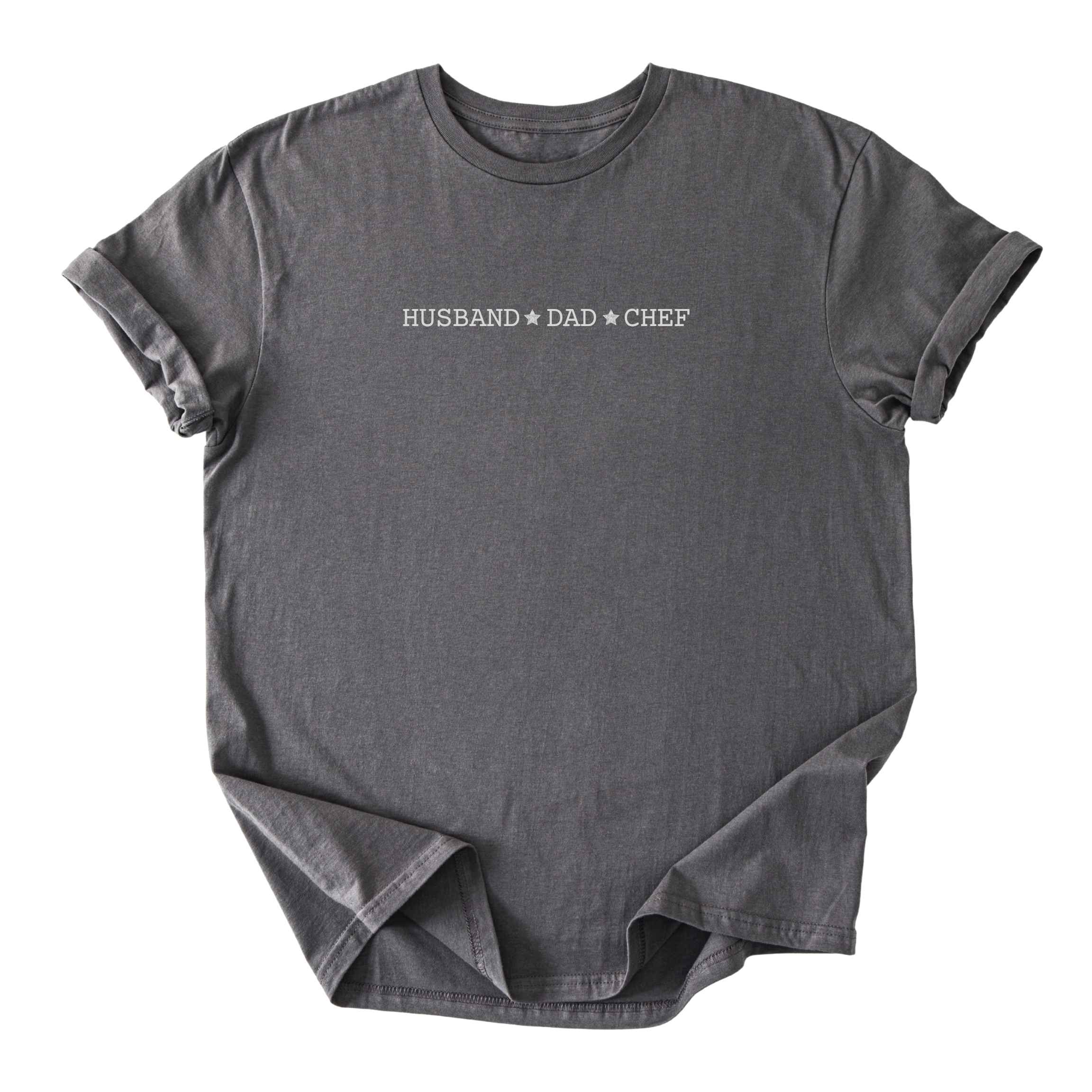 Husband ★ Dad  ★ Chef - Minimalist Tee