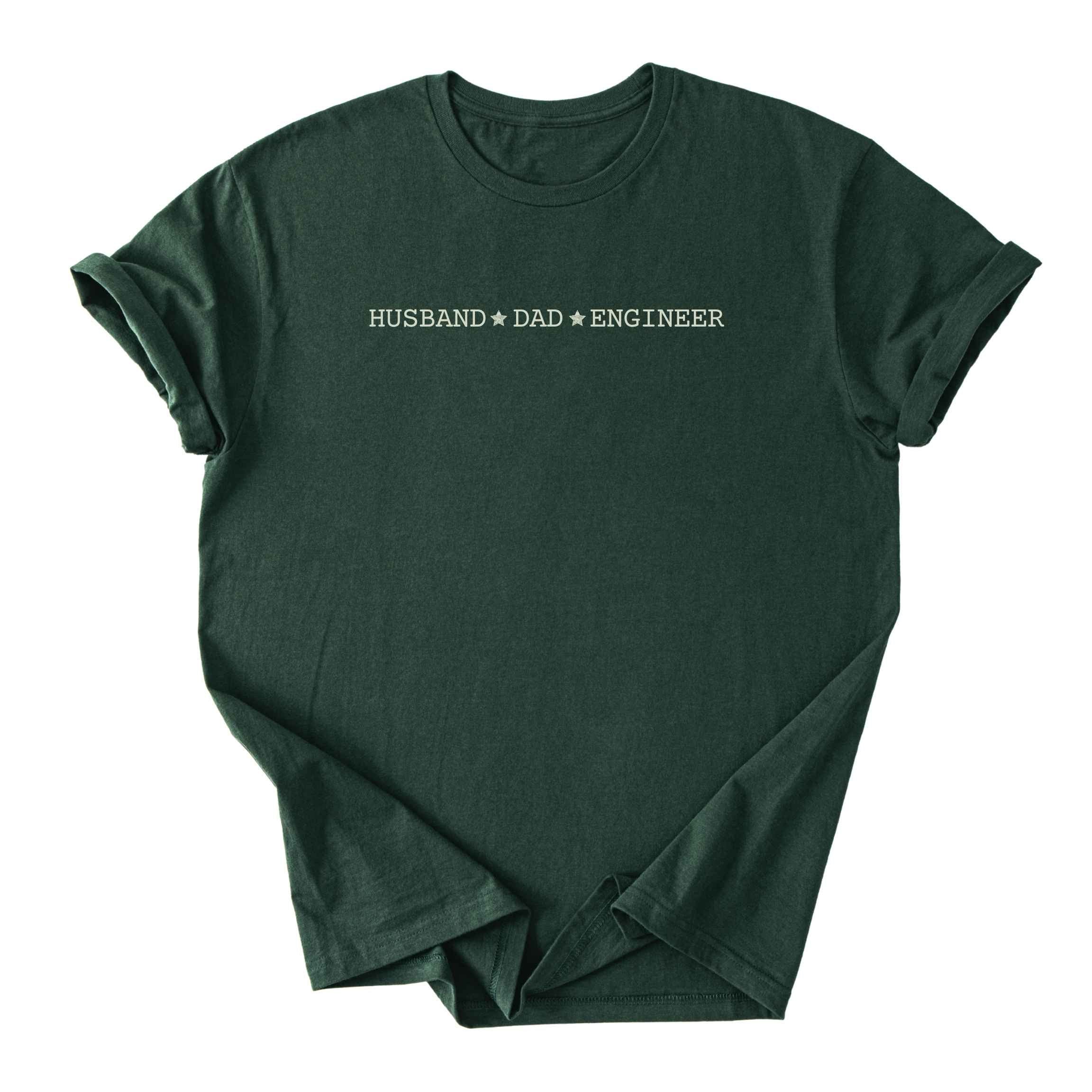 Husband ★Dad ★ Engineer- Minimalist Tee
