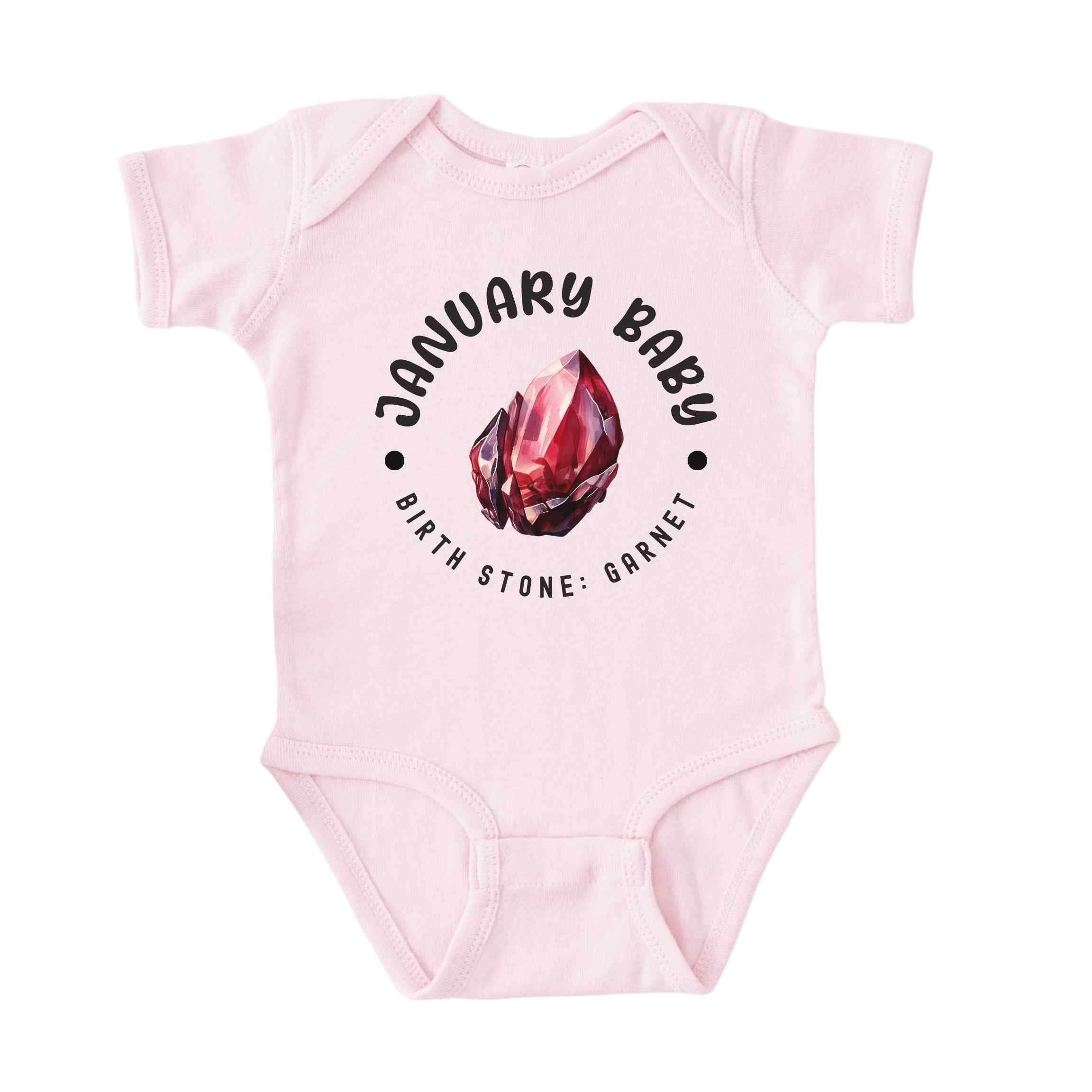 January Baby Birth Stone Bodysuit