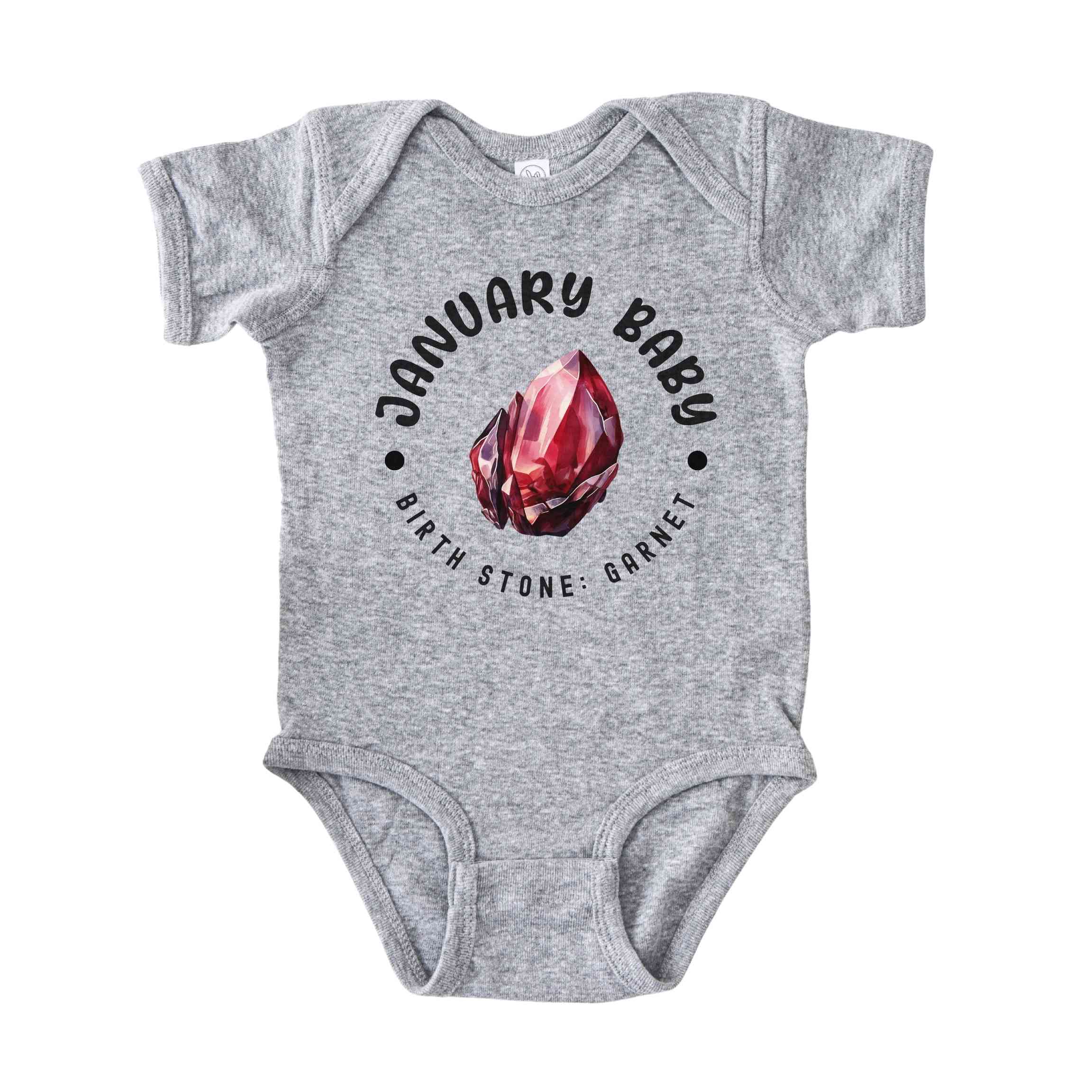 January Baby Birth Stone Bodysuit