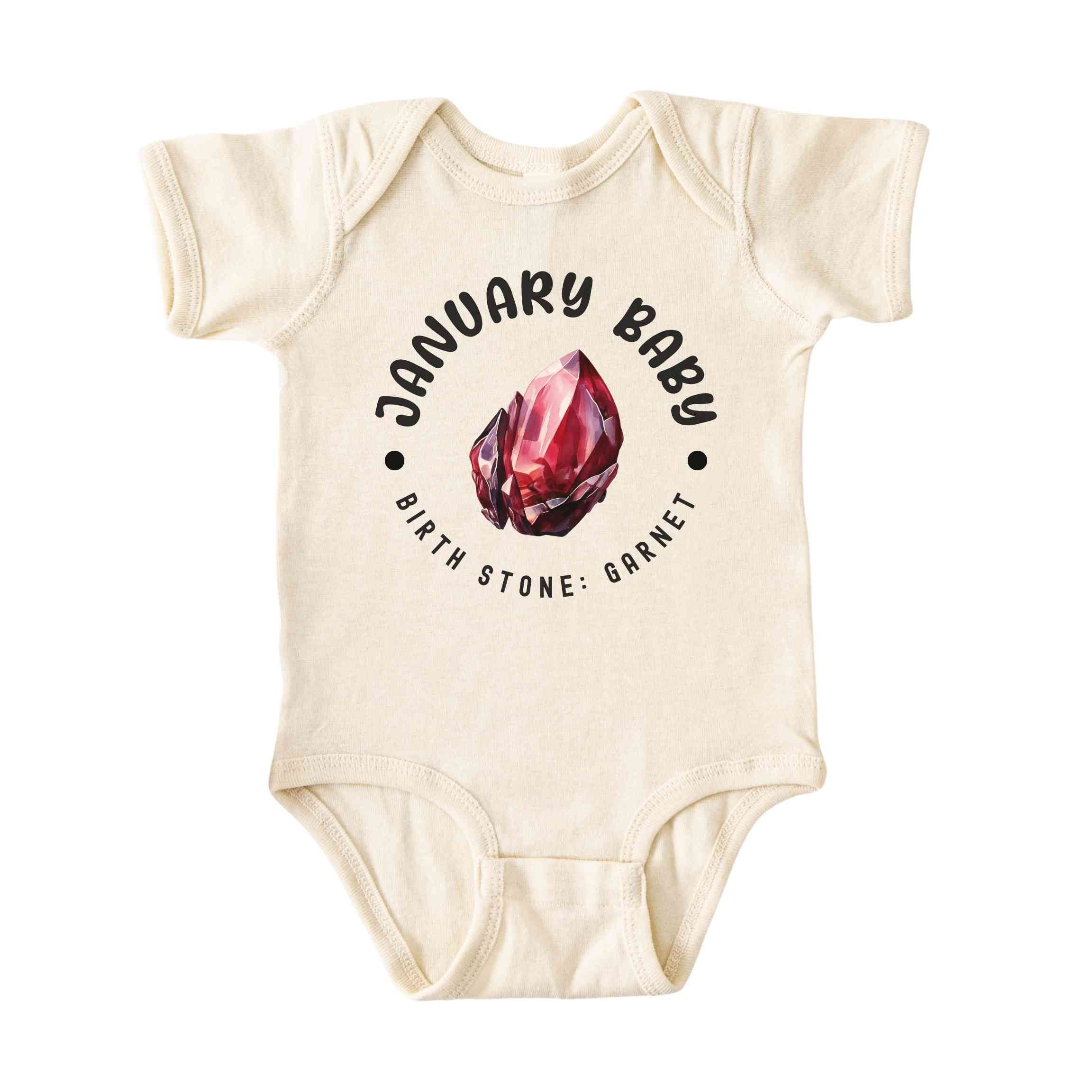 January Baby Birth Stone Bodysuit