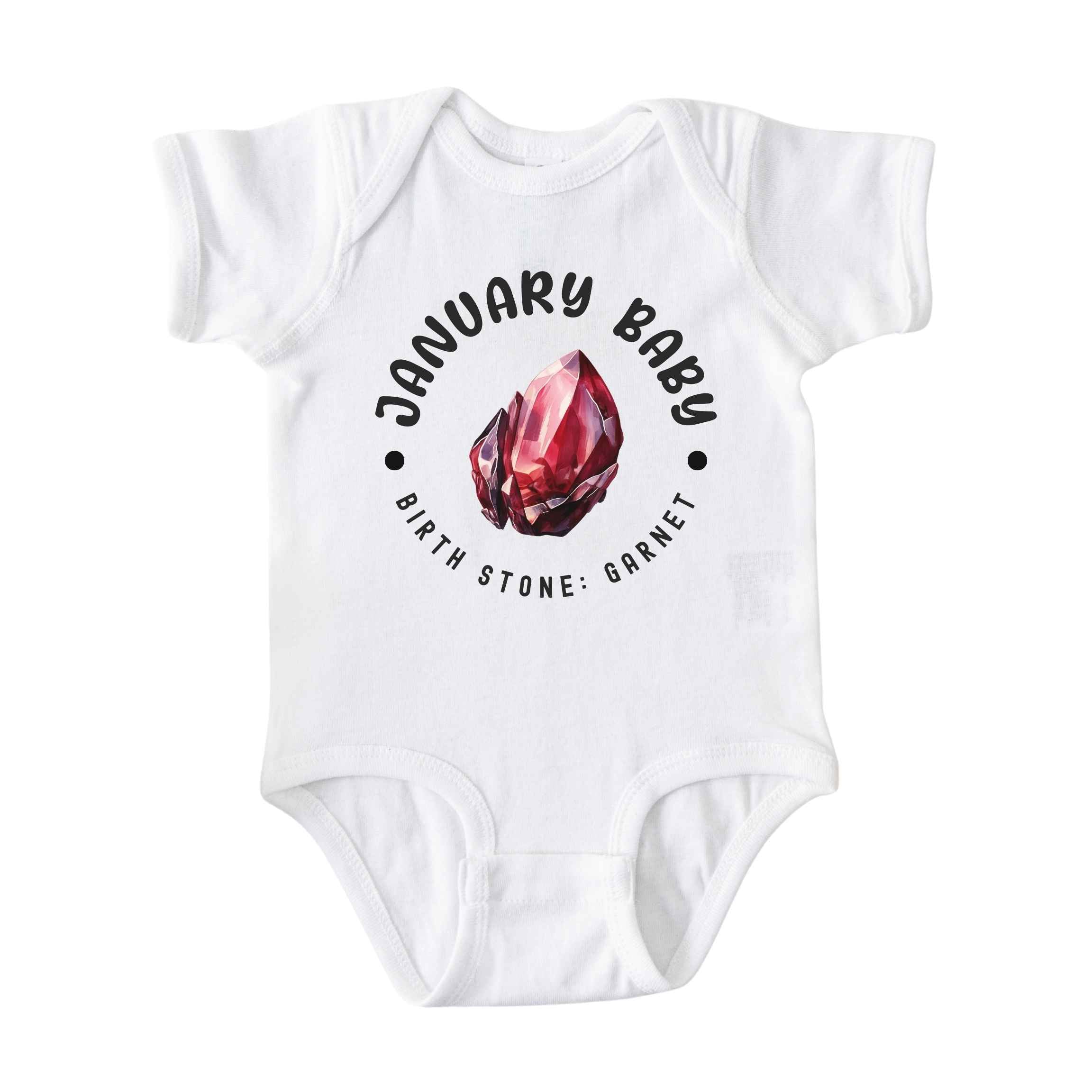 January Baby Birth Stone Bodysuit