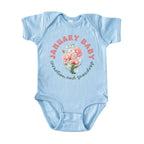 January Baby Birth Flowers (Circle) Bodysuit