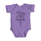 January Baby Birth Flowers (Line Art) Bodysuit