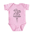 January Baby Birth Flowers (Line Art) Bodysuit
