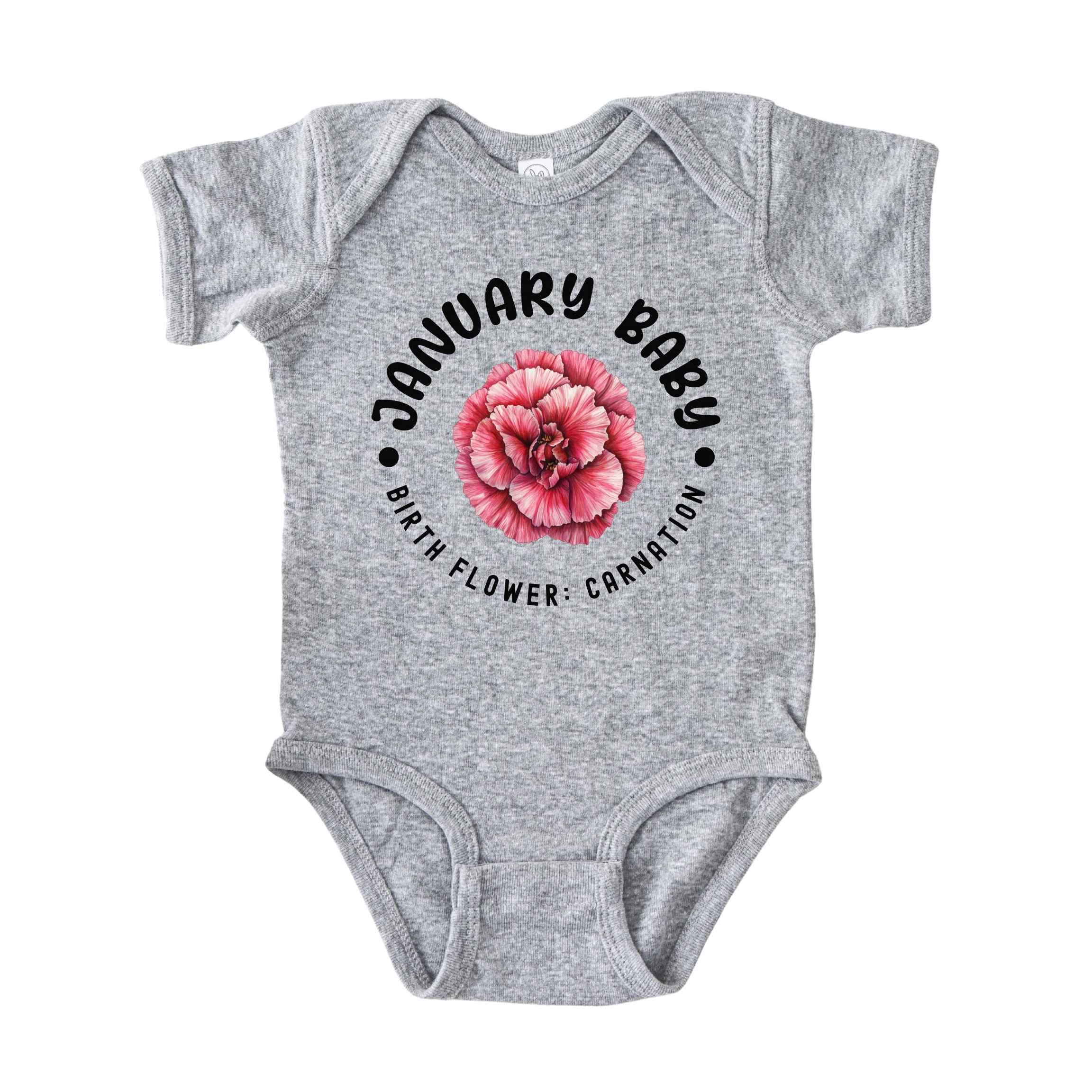 January Baby Main Birth Flower Bodysuit