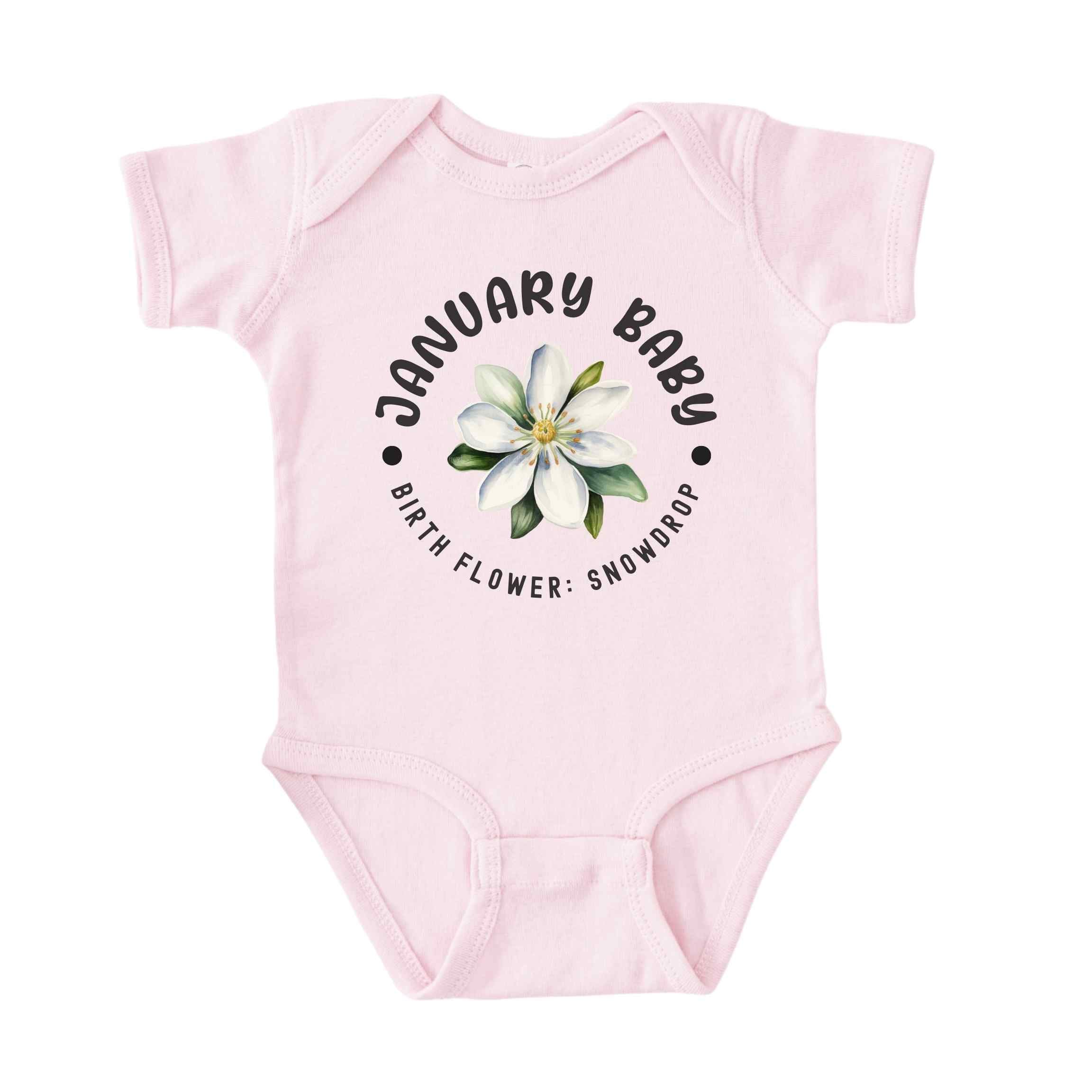 January Baby Alternate Birth Flower Bodysuit