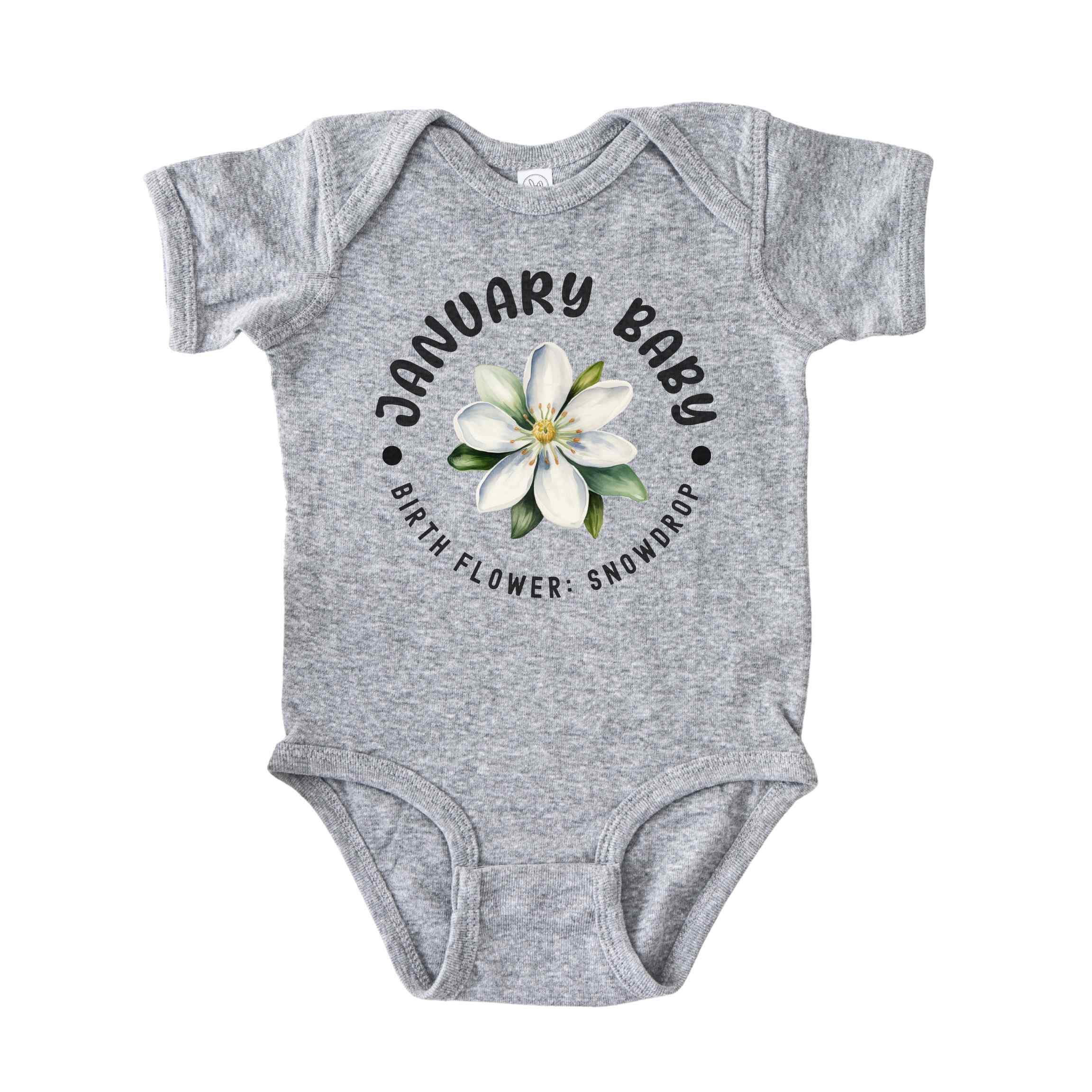 January Baby Alternate Birth Flower Bodysuit