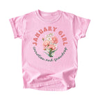 January Girl Birth Flowers (Bouquet) Tee - Kids