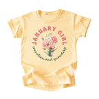 January Girl Birth Flowers (Bouquet) Tee - Kids