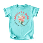 January Girl Birth Flowers (Bouquet) Tee - Kids