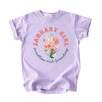 January Girl Birth Flowers (Bouquet) Tee - Kids