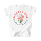 January Girl Birth Flowers (Bouquet) Tee - Kids