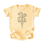January Girl Birth Flowers (Line Art) Tee - Kids