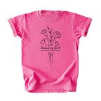 January Girl Birth Flowers (Line Art) Tee - Kids