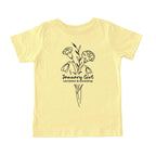 January Girl Birth Flowers (Line Art) Tee - Toddlers