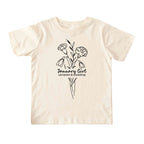 January Girl Birth Flowers (Line Art) Tee - Toddlers