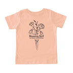 January Girl Birth Flowers (Line Art) Tee - Toddlers